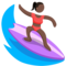 Person Surfing - Black emoji on Messenger